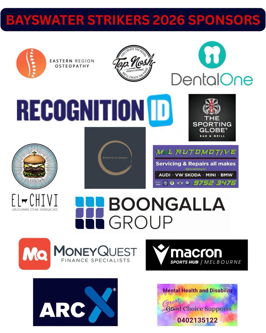 SPONSOR APPRECIATION