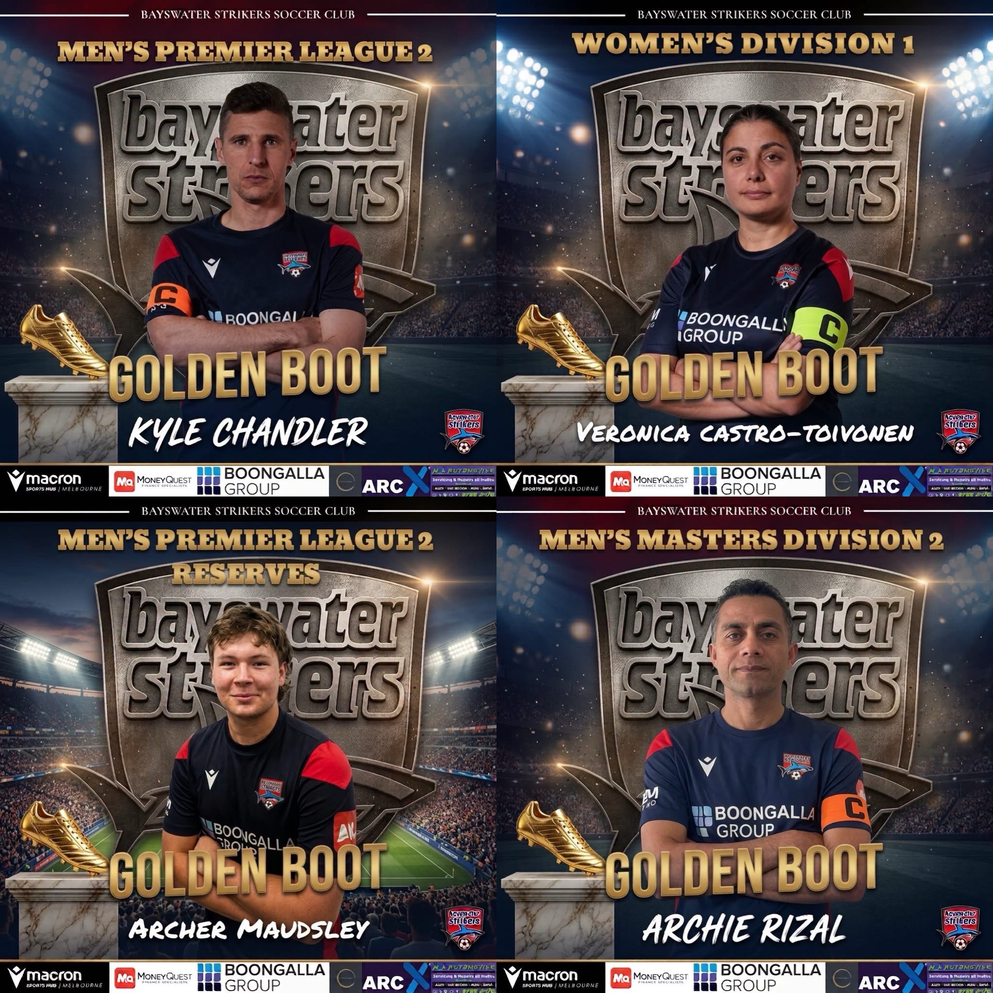 VCFA GOLDEN BOOT WINNERS